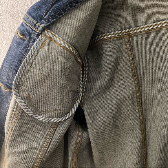 Land's End Blue Jean Jacket Women’s Sz Small, Beach Boho, BBQ, Picnic, Vacation - Picture 8 of 10